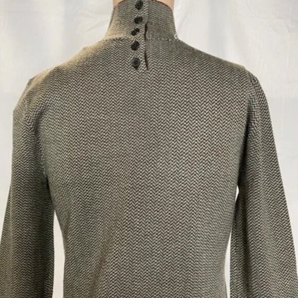 NEW RALPH LAUREN Womens Houndstooth Mini Sweater Dress Size S Green/Brown - Picture 5 of 12